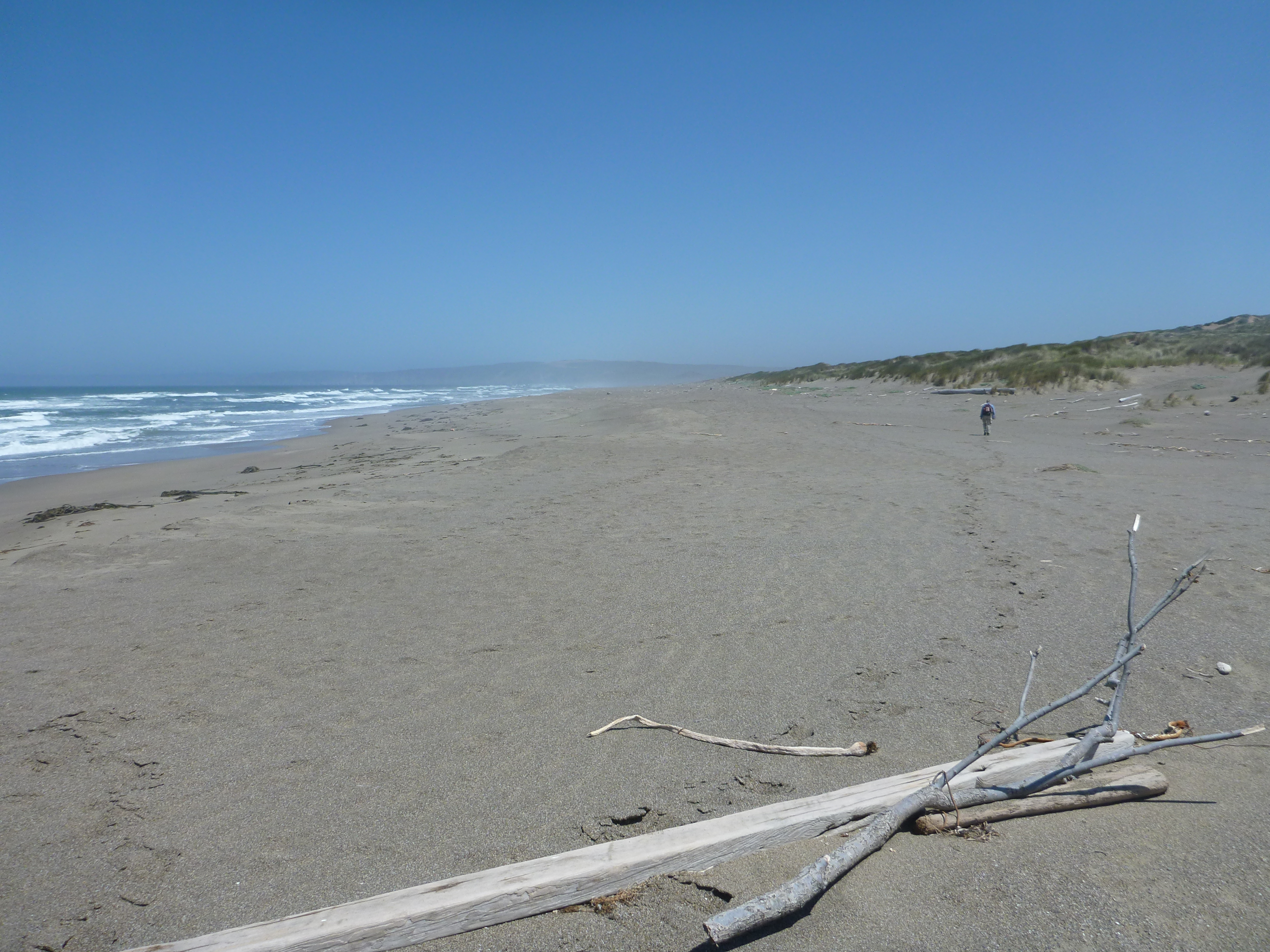 Halfway point on the Great Beach. It's a four-mile trip from beginning to end, about a 3-hour walk.