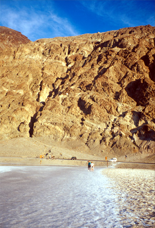 Salt flats in Death Valley.